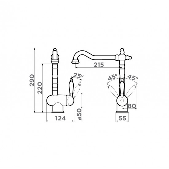 Кухонный смеситель OMOIKIRI KYOTO