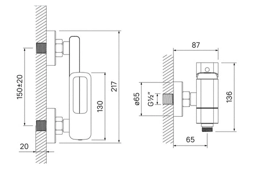Смеситель для ванны IDDIS Slide со скрытым изливом хром SLISB00i02WA
