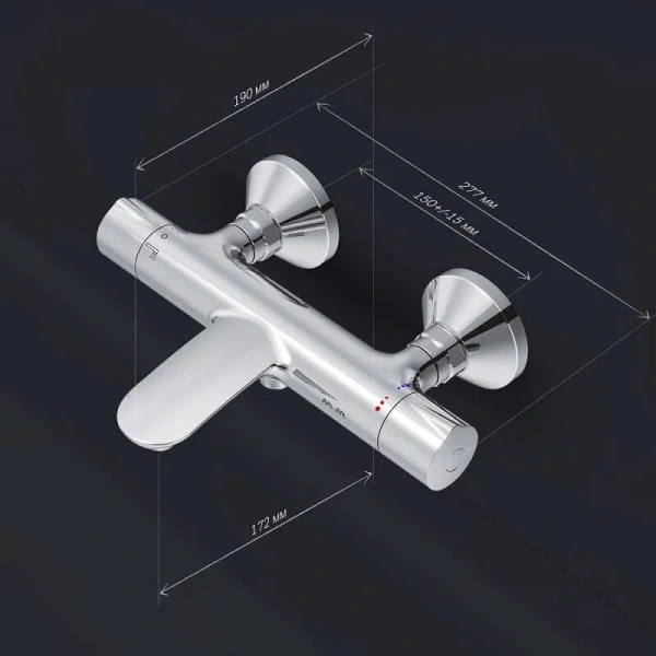 Смеситель для ванны Am.Pm Like с термостатом F8050000